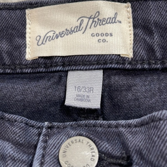 UNIVERSAL THREAD High Rise Midi Shorts A-Line Denim Jean Shorts Size 16 NEW - Picture 6 of 12